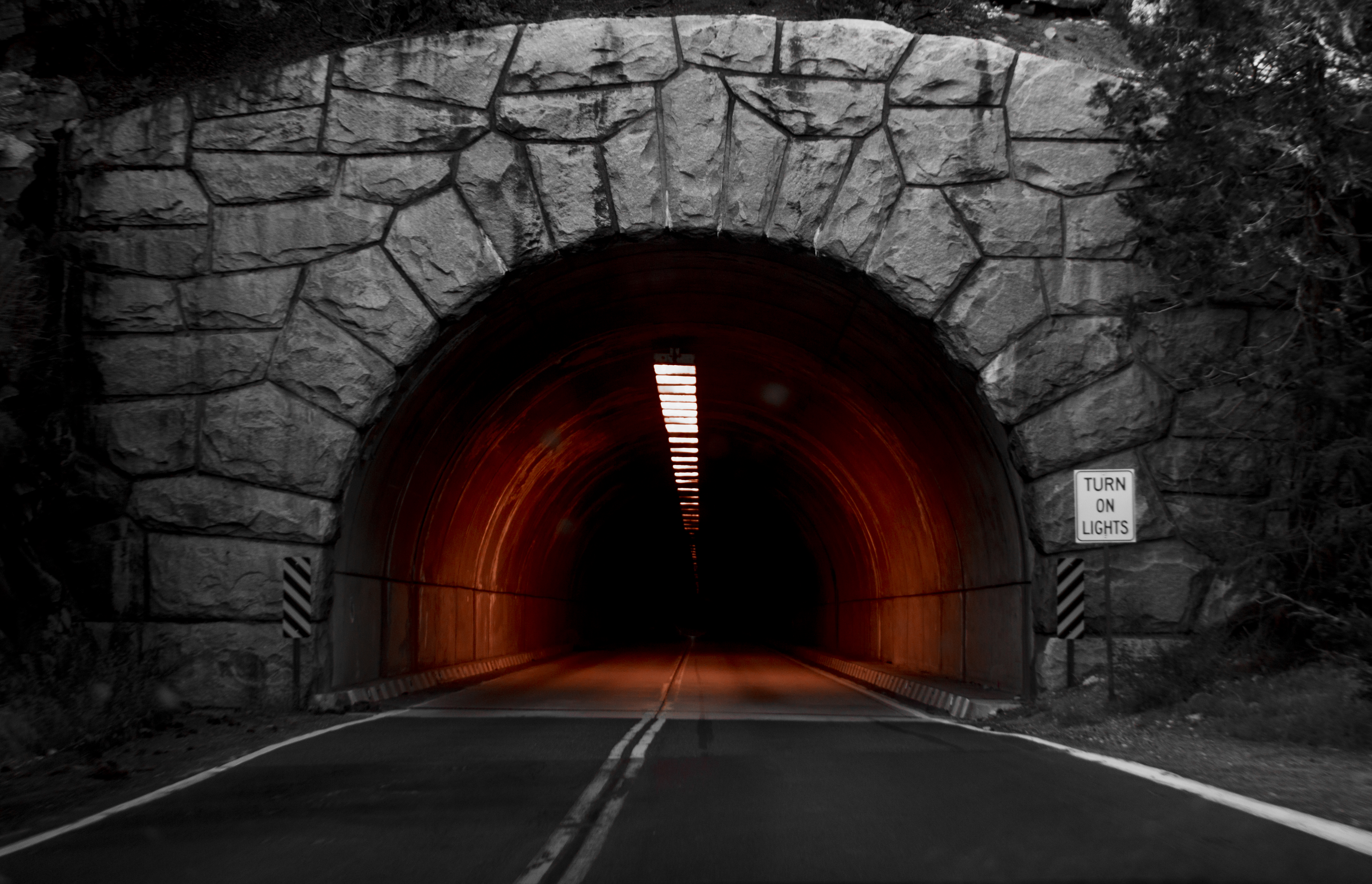 A dark tunnel leading to Yosemite